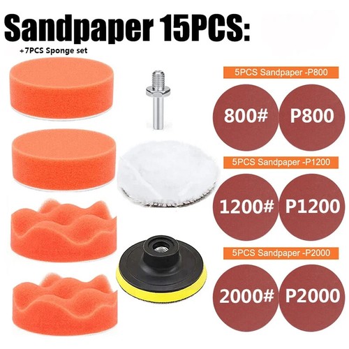 Car Polishing Disc Self-Adhesive Buffing pad Waxing Sponge Headlight Repair Car - Picture 16 of 21