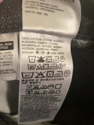 NWT Levi's 514 Black Denim Jeans 30x32 Men's Straight Leg Slim Fit Cotton - Picture 8 of 8