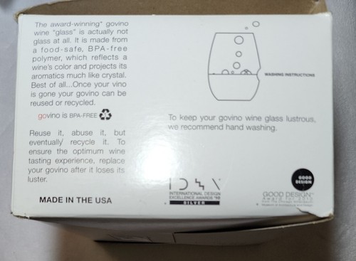 Copas de vino de plástico GoVino 16 OZ irrompibles reutilizables paquete de 4 reciclables - Imagen 3 de 8