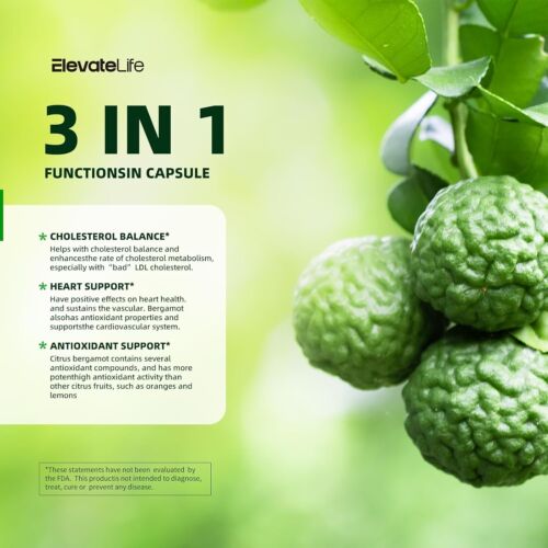 Citrus Bergamot 1400mg, 120 Capsules, 40% Polyphenols, 60-Day Supply - Picture 3 of 7