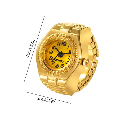 Alloy Finger Watch,Stainless Steel Ring Quartz Watch Simple Casual ,Creative - Picture 4 of 15