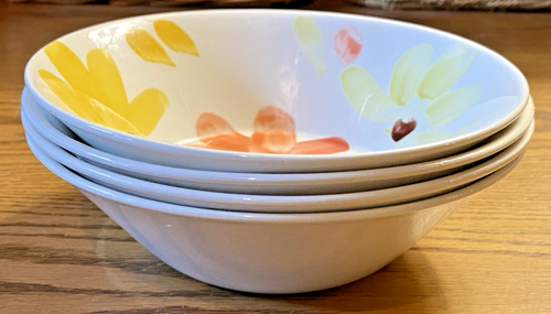 SET DI QUATTRO (4) Sunnycraft Ciotola 7" Originale Ironstone Dipinta a Mano Fiori Corea - Foto 20 di 23