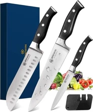 Brewin Professional Kitchen Knives, 3PC Chef Knife Set Sharp Knives Carving (D1)