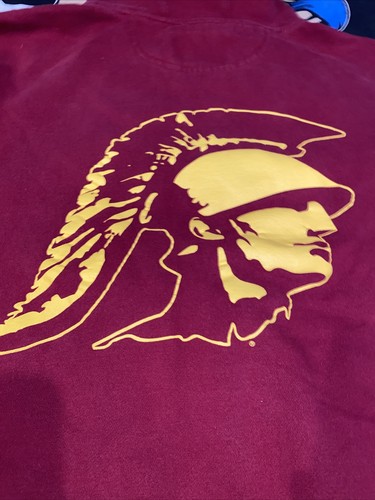 Champs Official USC Trojans Hoodie Campus Sweatshirt Big Logos L Vtg 2000s Y2K - Picture 9 of 9