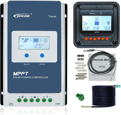 Auto Tracer3210An + Remote Meter MT50 + RTS Solar Panel Regulator ...