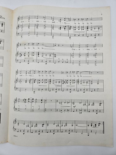Vtg Sheet Music Continental Melody 1962 Hans Carste Billy Vaughn - Picture 3 of 4