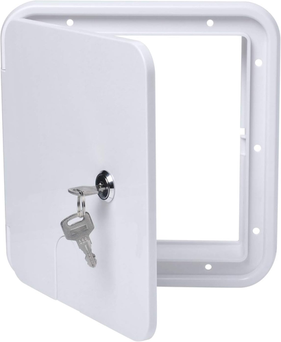 RV Trailer Electric Power Cord Cable Hatch with 2 Keys,Camper Hose Storage Acces - Picture 8 of 12