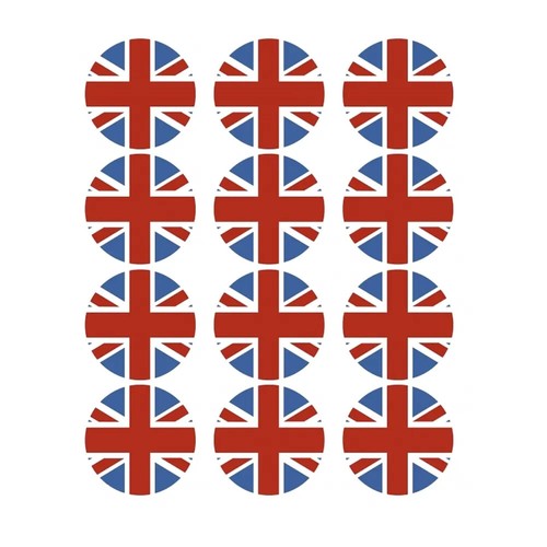 Union Jack Essbare Tortenaufleger x 12 - Bild 1 von 2