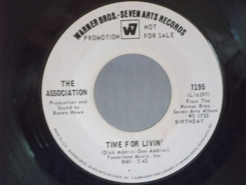 The Association, WB 7195,"Time For Livin'", US, 7" 45, PROMO, 1968 Pop Rock, neuwertig