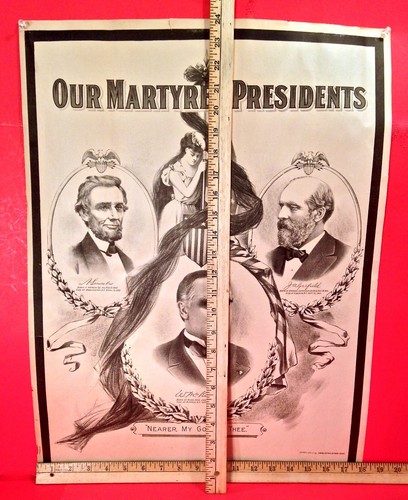 Impresión original Lincoln Garfield y McKinley de colección de los presidentes asesinados de 1901 - Imagen 11 de 11