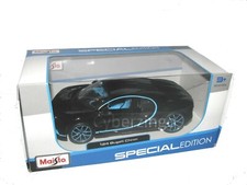 Bugatti Chiron 42 Maisto 1/24 Scale Diecast Black Model Car NEW WITH WINDOW BOX