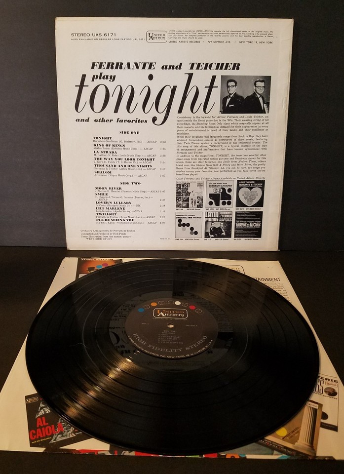 FERRANTE & TEICHER "TONIGHT" LP Record Album Vinyl EXCELLENT COND. eBay