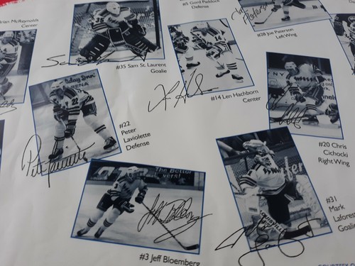 1991 AHL Binghampton Rangers Autograph Poster Laviolette Al Hill Zamuner Germain - Picture 6 of 12
