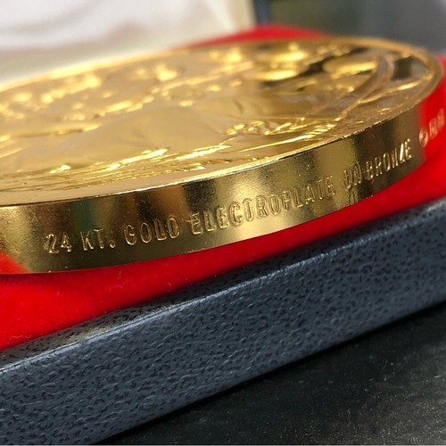 Vtg 1986 Father Chronos Zodiac Medal Franklin Mint Calendar 24k Gold Plated - Picture 5 of 11