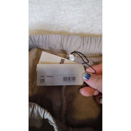 Muji Labo Unisex weites Bein einfache Hose warme tragbare Decke groß hellbeige Neu mit Etikett - Bild 7 von 13