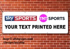 Personalised SKY & TNT SPORTS LIVE HERE OUTDOOR BANNER SIGN FOR PUBS BARS CLUBS