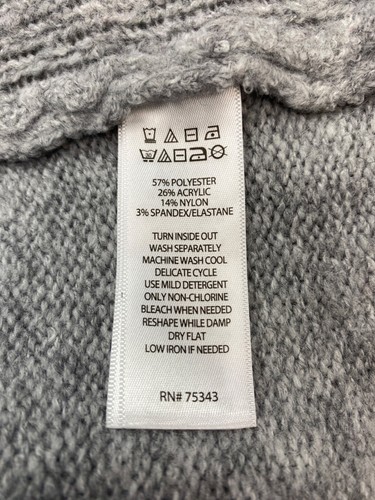 Cupcakes and Cashmere Sweater Women XL Heather Gray SKI Mock Neck Pullover Top - Picture 4 of 9