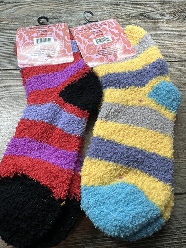 Stocking Stuffer Super Soft Slipper Fuzzy Socks Fun Prints Warm one size NWT - Picture 3 of 4