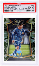 2015 Panini Select Lionel Messi Dark Blue Jersey VAR Camo #65 /249 PSA 10