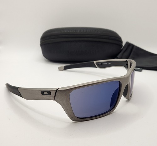 New OAKLEY JURY Distressed Silver w/ Ice Iridium Lens Sunglasses AUTHENTIC Rare - Picture 3 of 8