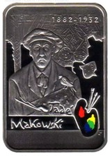 28.28 Grms POLAND 2005 20 Zlotych Tadeusz Makowski Polish Painter silver 925