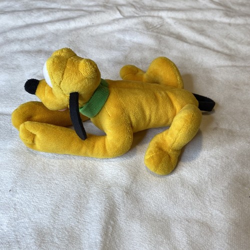 Disney Collection Stuffed Animal Pluto Dog Yellow Plush Toy 7.5" Long 6" Wide - Picture 3 of 7
