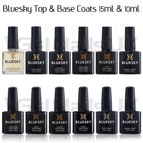 Bluesky POPULAR Top Base Coat Large No Wipe Top Coat UV LED Gel Polish 15ml 10ml - Picture 1 of 17