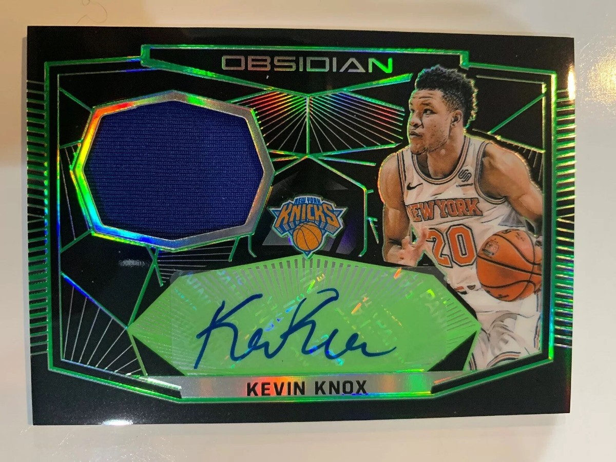 2018-19 KEVIN KNOX PANINI OBSIDIAN ROOKIE JERSEY AUTO GREEN /25