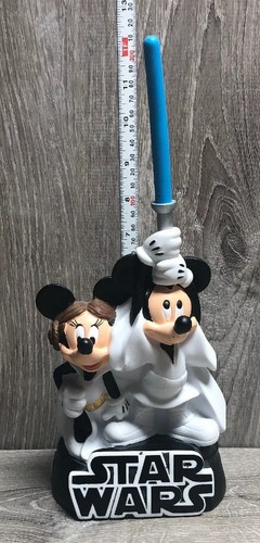 2009 Disney Lucas Guerra de las Galaxias Mickey (Luke) y Minnie (Leia) Figura Hucha - Imagen 1 de 6