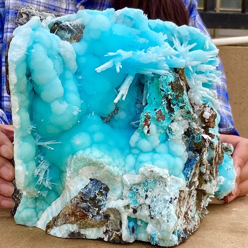 15.54LB Natural Blue Striped Stone - Rare Blue Gem Treatment Crystal Collectors - 第 1/13 張圖片