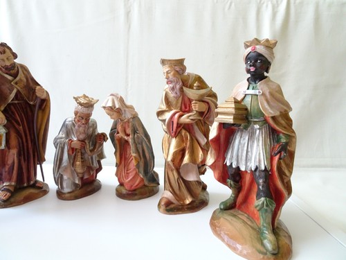 Konvolut 6 Krippenfiguren Italy 15-20 cm /U - Bild 3 von 12