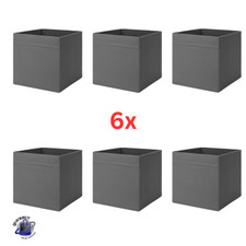 6x IKEA DRONA Storage Boxes Kallax Shelving Unit Organizer Dark grey 33x38x33 cm