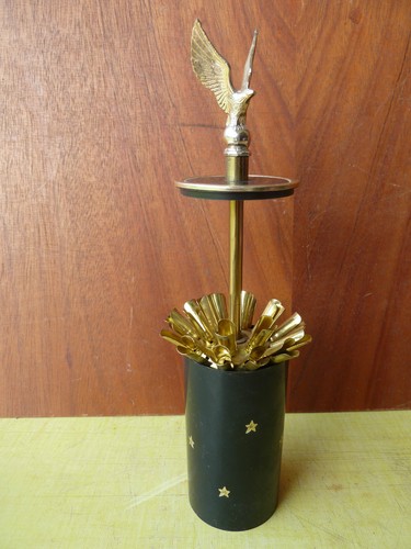 Alter Zigarettenetui schwarz-gold, Adlerdekor, französisch antik - Bild 3 von 3