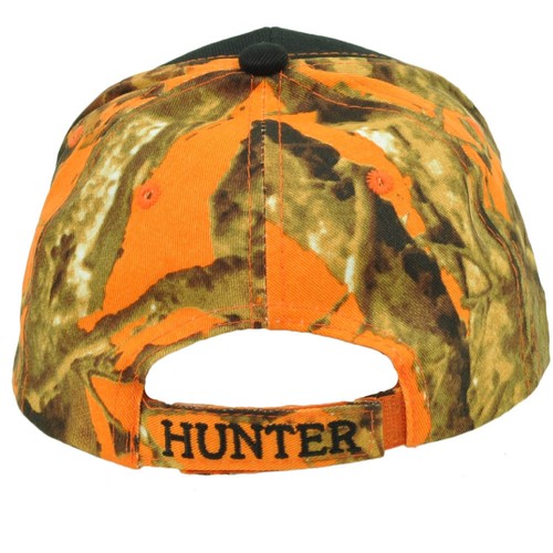 Hunter Mütze Kappe Outdoor Sport orange Camouflage Flammen zweifarbig verstellbar  - Bild 2 von 2