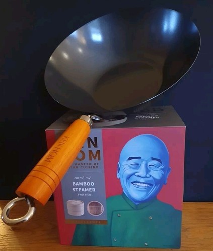 NEU - Ken Hom WOK + 2-stufiger Bambus Dampfgarer - Chinesisches Neujahr!