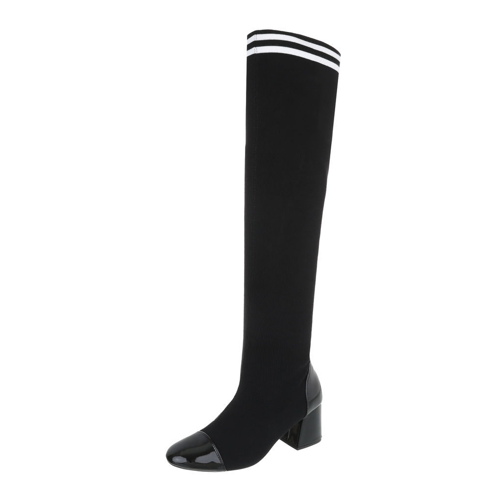 Trendy Overknee Stiefel Damen Schuhe Moderne 29694 Schwarz 37 Trendy Overknee Stiefel Damen Schuhe Moderne 29694 Schwarz 37