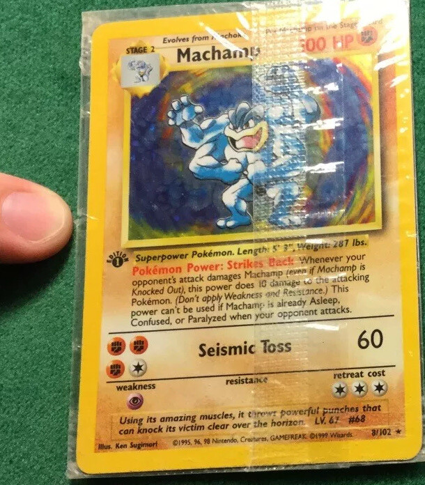 New/FactorySealed 1ST EDITION RARE HOLO FOIL MACHAMP POKÉMON
