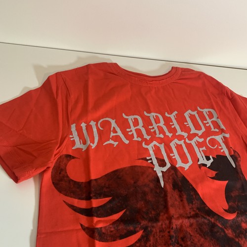 Warrior Poet Kid's Short Sleeve Boy T-Shirt Red Phoenix Rising Size Small - Picture 2 of 12