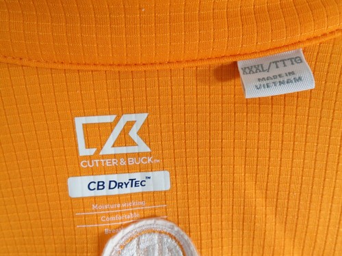 Pullover Cutter Buck Big Para Hombre UT Tennessee DryTec Naranja Cuarto Cremallera - 3XL/TTG - Imagen 13 de 13