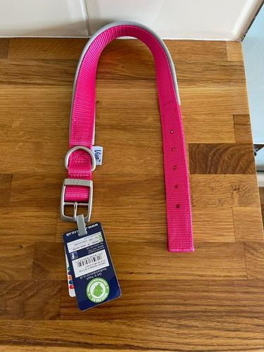 Ancol Padded Nylon Buckle Collar Raspberry Pink Size 5 39-48cm - BNWT - Picture 3 of 4