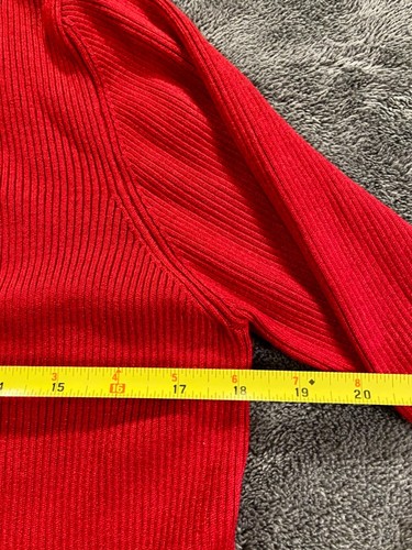 VTG Hillard & Handson Cardigan Womens Sz Large Red Button Up Sweater - Picture 12 of 14