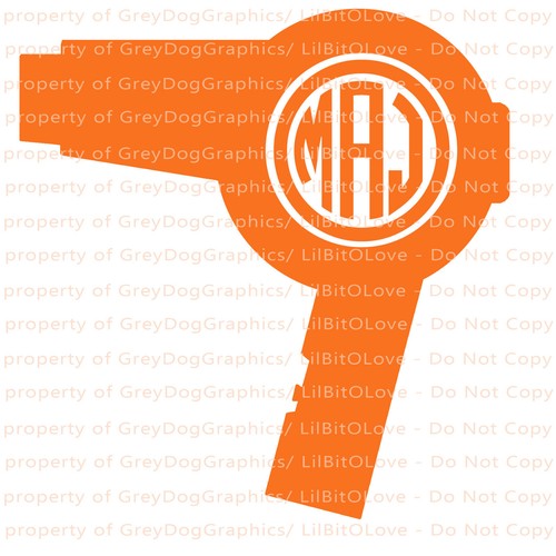 Secador de Pelo Personalizado Monograma Calcomanía Tus Iniciales 3 Letras Cosmetología Esteticista - Imagen 3 de 19