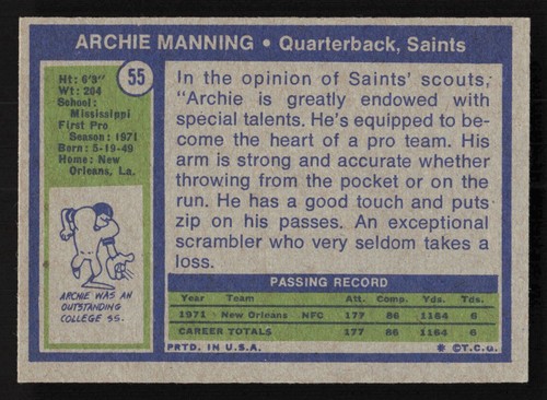 1972 Topps Football 1-132 See Scans SET BREAK Most are EX/NM/MT Pack Fresh! - Picture 153 of 357