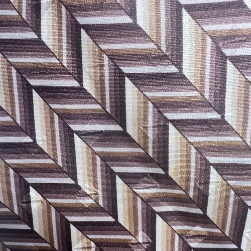 Puritan Silk Necktie Geometric Pattern Stain Resistant Brown Beige 3.75x 58" - Picture 2 of 6