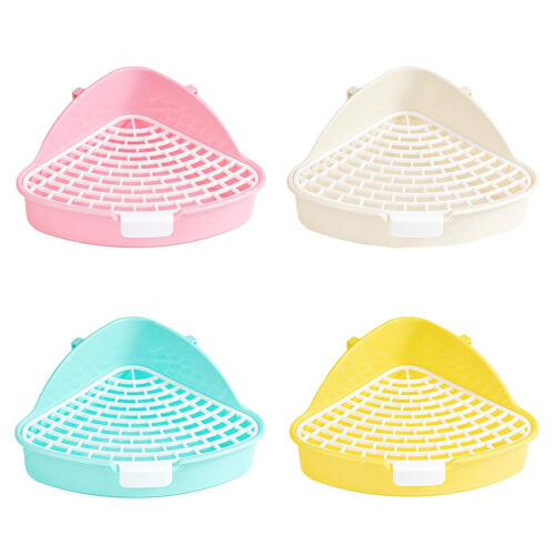 Small Pet Toilet Tray Rabbit Guinea Pig Litter Tray Toilet Triangle Corner Box
