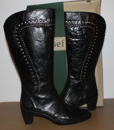 Botas Josef Seibel para mujer Kellie de cuero negro con tachuelas varias tallas nuevas en caja - Imagen 3 de 3