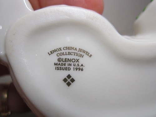 Lenox China Jewels USA 1996 Bunny Rabbit Gold Trimmed Carrot  4 5/8" x 3 1/4" - Picture 9 of 10