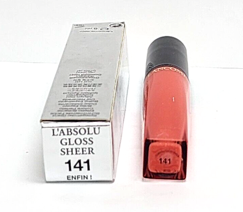 LANCOME L'ABSOLU GLOSS SHEER 141 ENFIN 0.27 oz. NEW - Picture 4 of 5