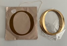 Restoration Hardware Initial Letter "O" Gold Christmas Ornament 4" 2005