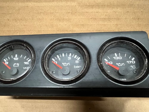 VDO GAUGES OIL PRESSURE TEMPERATURE BATTERY VOLTMETER GOLF MK1 MK2 AUDI 80 90 B3 - Picture 3 of 12